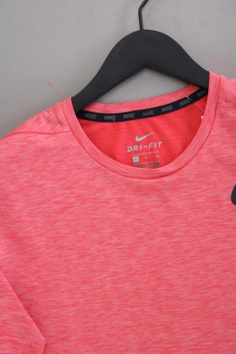 Nike T-Shirt für Herren Gr. M Kurzarm rot aus Polyester