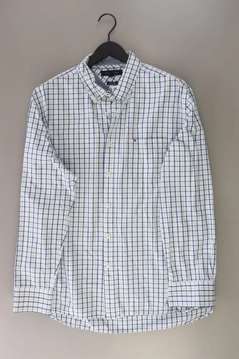 Tommy Hilfiger Karohemd für Herren Gr. XL kariert Langarm mehrfarbig