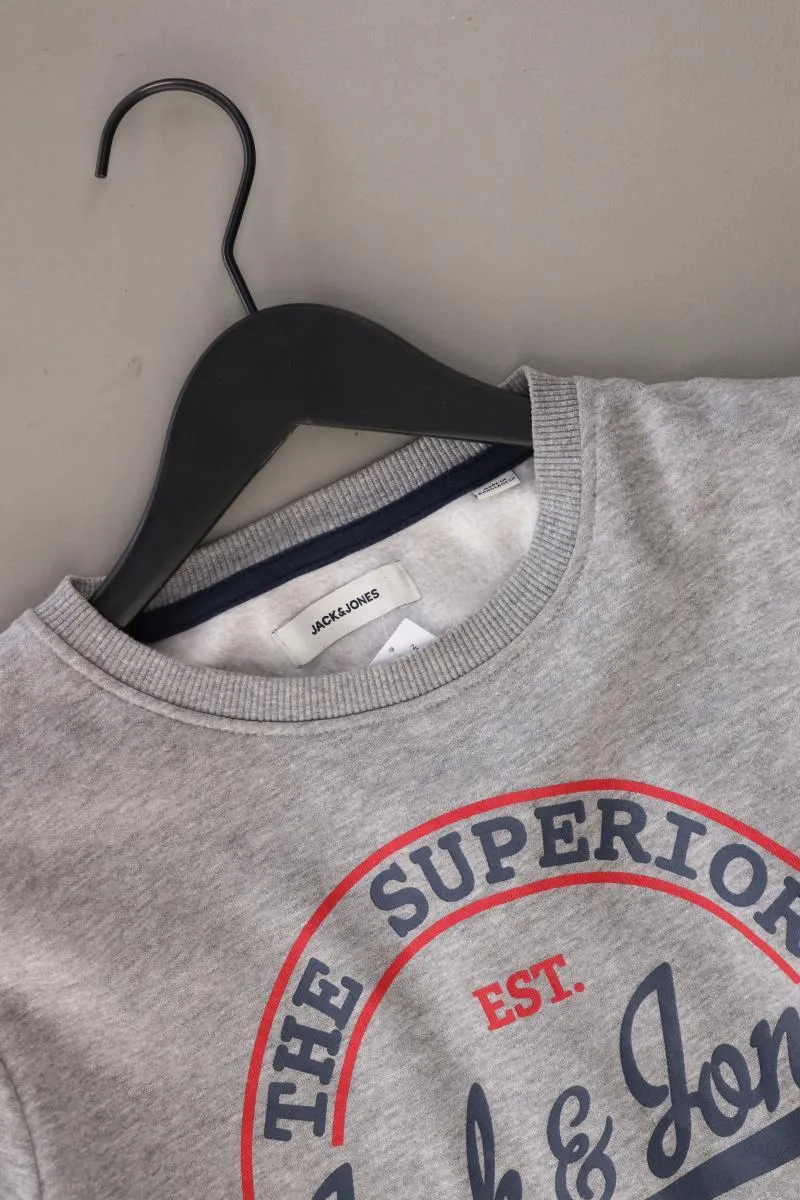 Jack & Jones Langarmpullover für Herren Gr. L grau aus Baumwolle