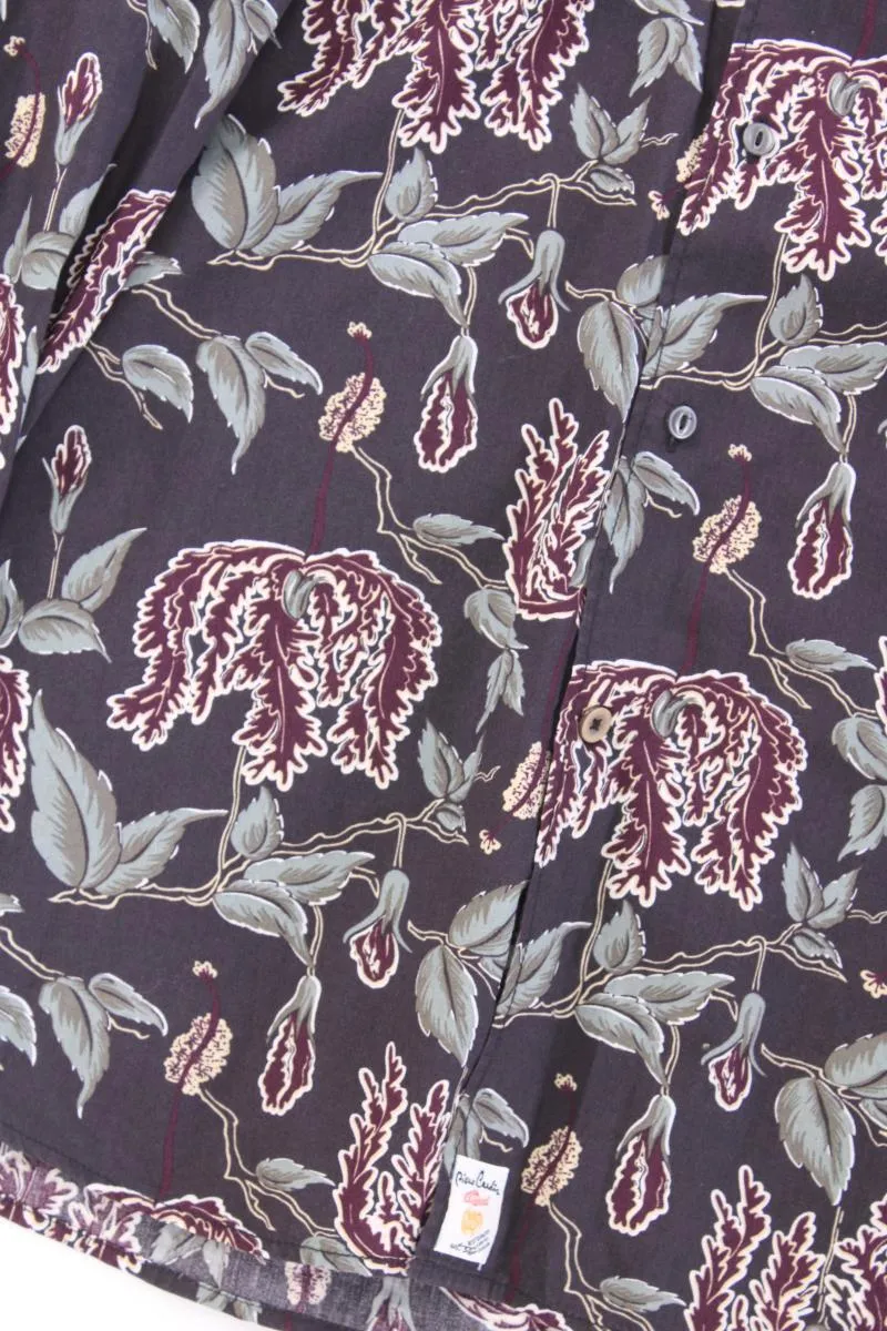 Pierre Cardin Langarmhemd für Herren Gr. XXL mit Blumenmuster braun