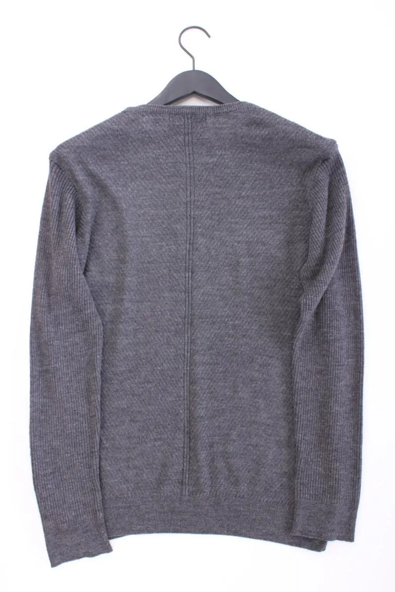 Mavi Langarmpullover für Herren Gr. M grau aus Polyacryl