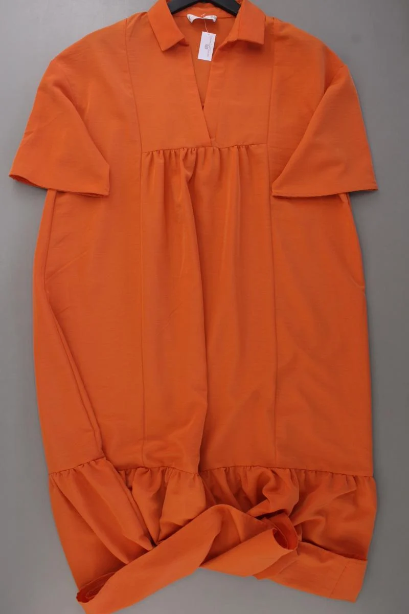Mango Oversize Kleid Gr. S/M neuwertig Kurzarm orange aus Polyester