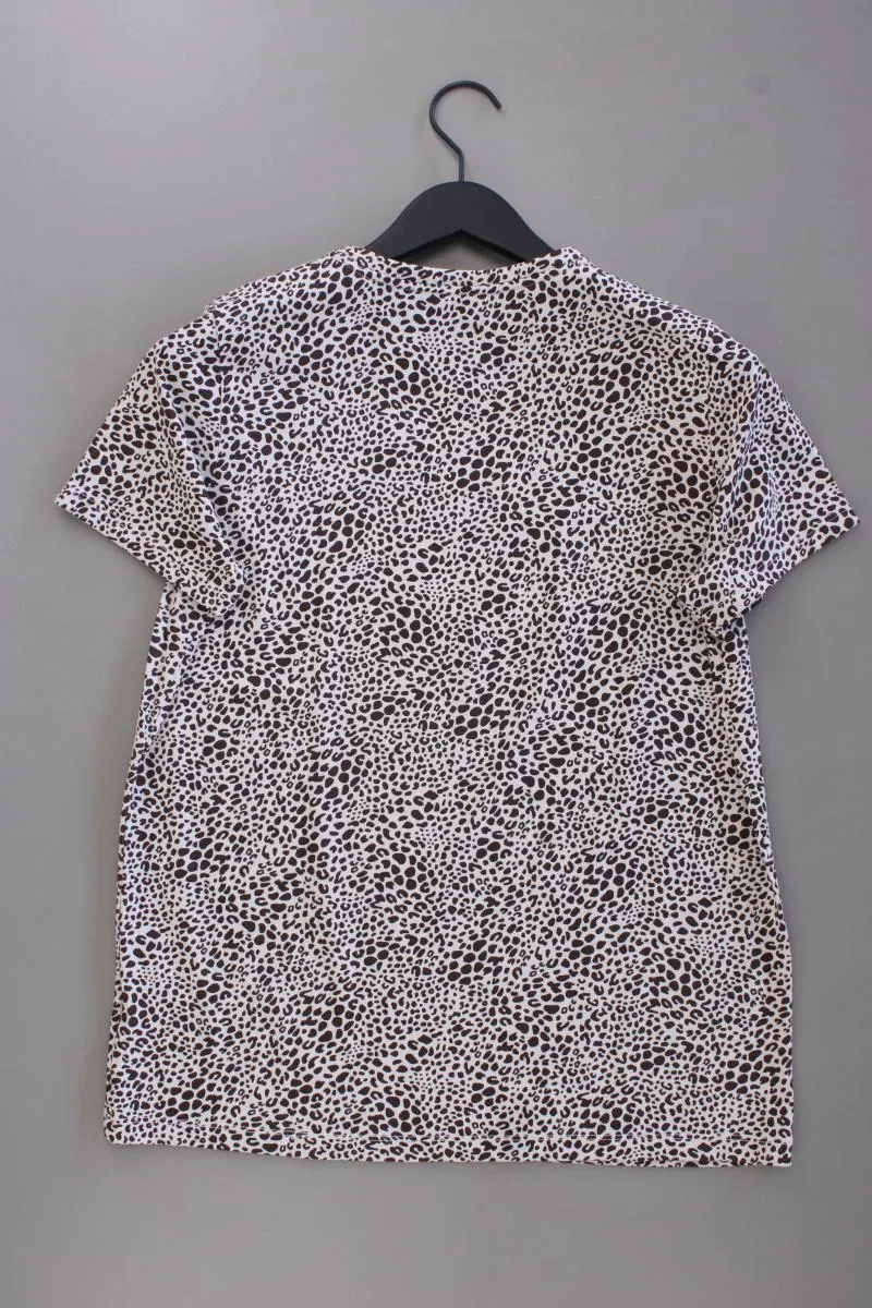 Lands' End Printshirt Gr. M mit Tierdruck Kurzarm braun aus Baumwolle