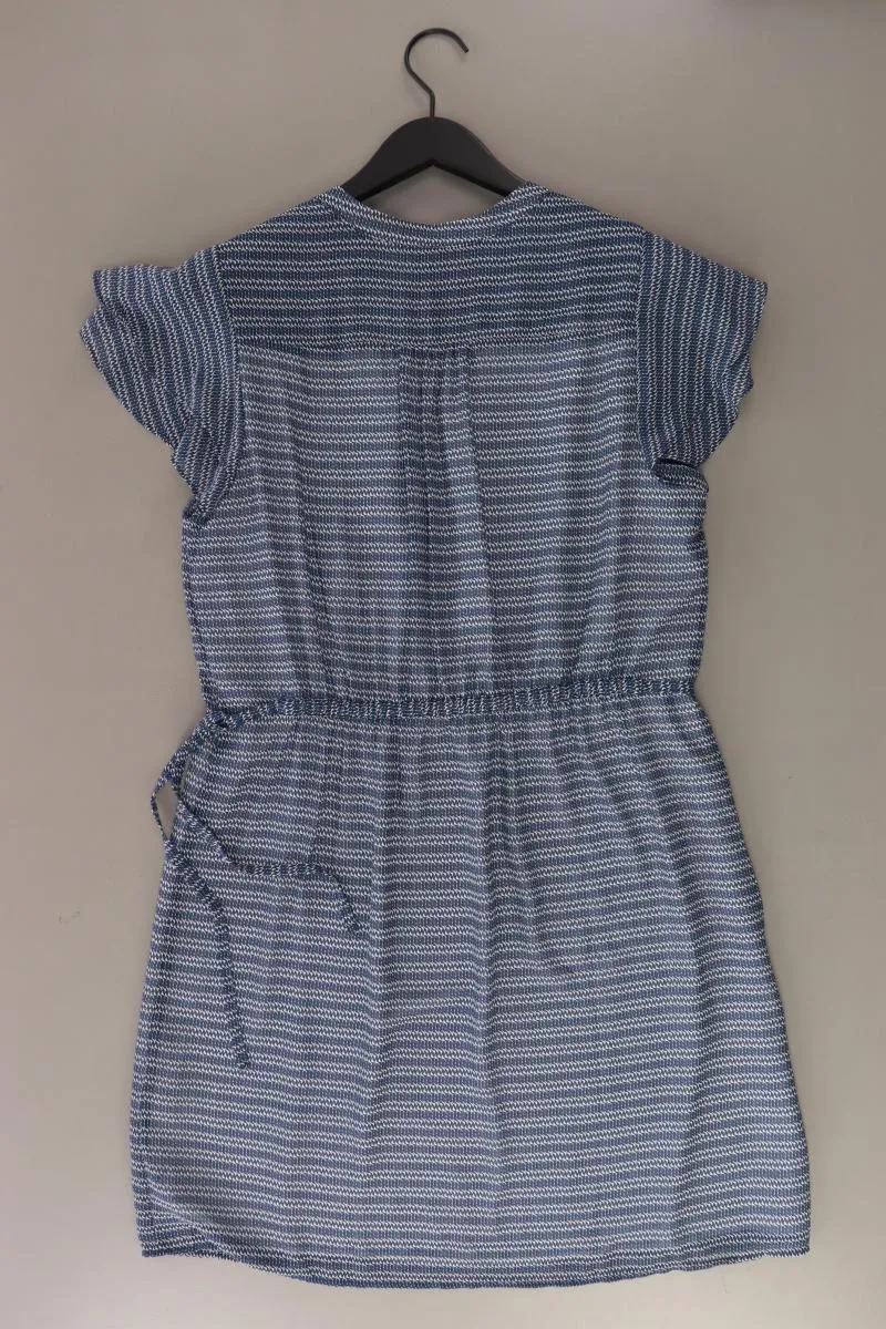 H&M Kleid Gr. 42 Kurzarm blau aus Polyester