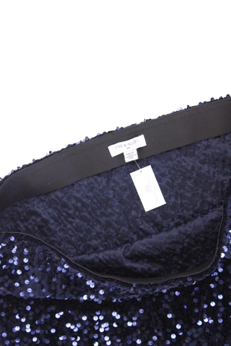 Fire & Glory Paillettenrock Gr. 44 mit Pailletten blau aus Polyester