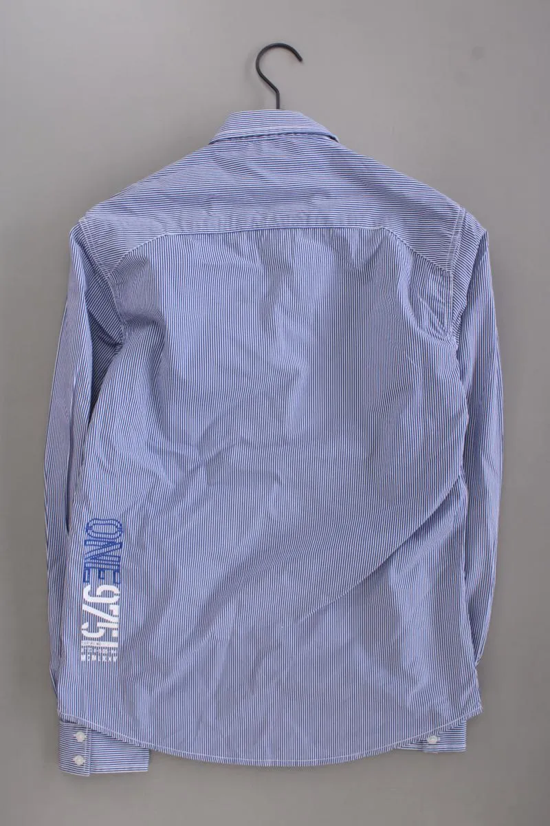 Jack & Jones Langarmhemd für Herren Gr. S gestreift blau aus Baumwolle