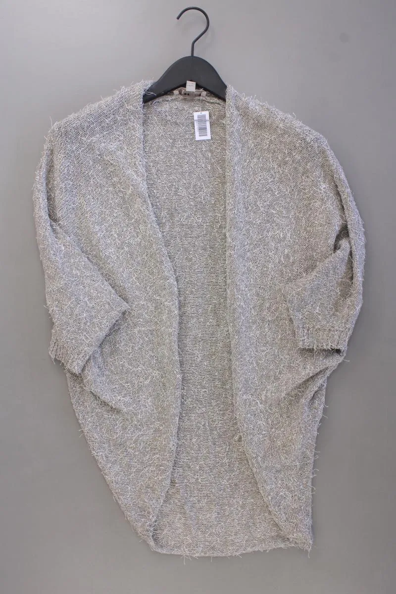 comma, Strickjacke Gr. 36 neuwertig 3/4 Ärmel grau aus Polyacryl