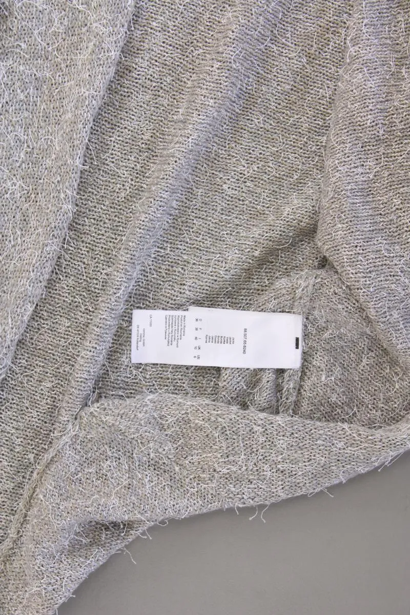 comma, Strickjacke Gr. 36 neuwertig 3/4 Ärmel grau aus Polyacryl