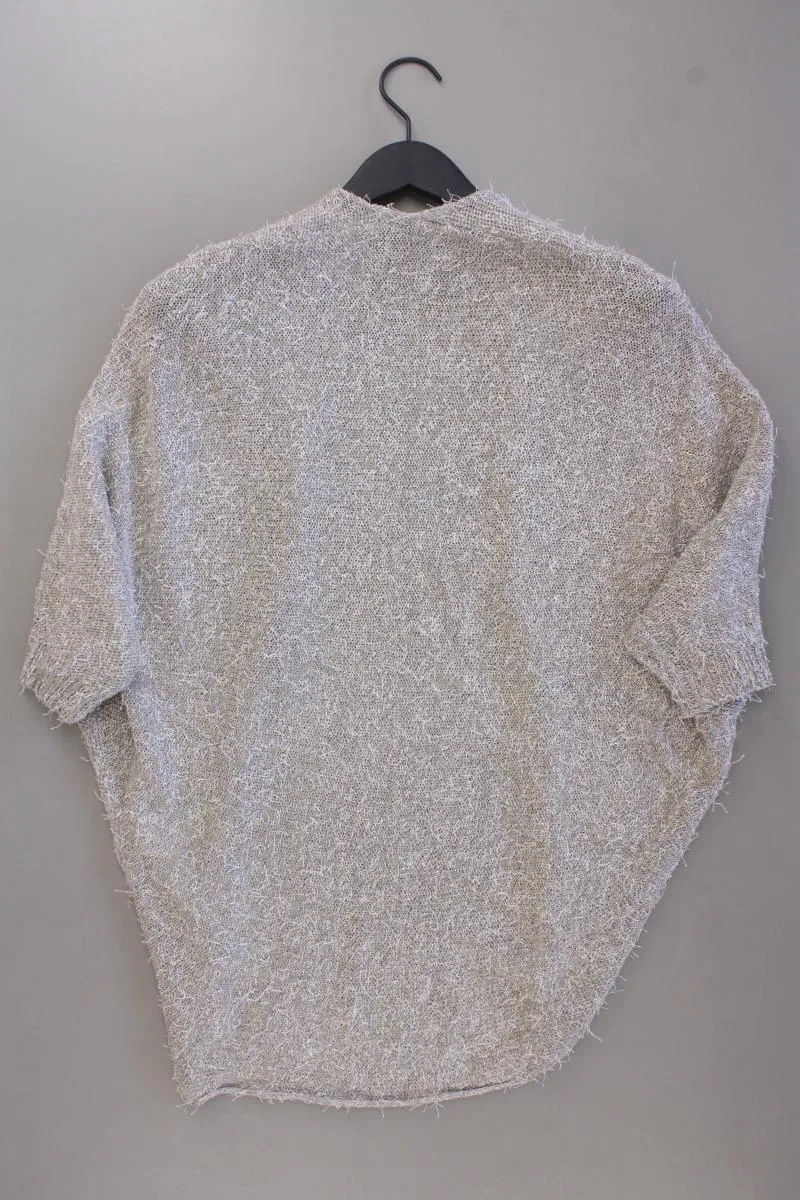 comma, Strickjacke Gr. 36 neuwertig 3/4 Ärmel grau aus Polyacryl