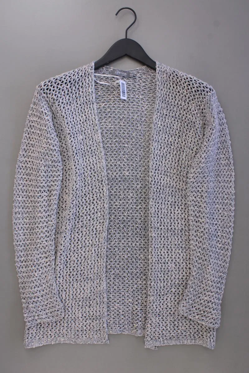 Geisha Strickjacke Gr. 38 neuwertig Langarm silber aus Polyacryl