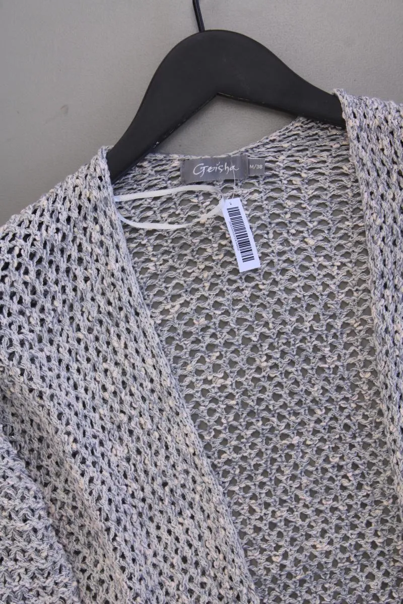 Geisha Strickjacke Gr. 38 neuwertig Langarm silber aus Polyacryl