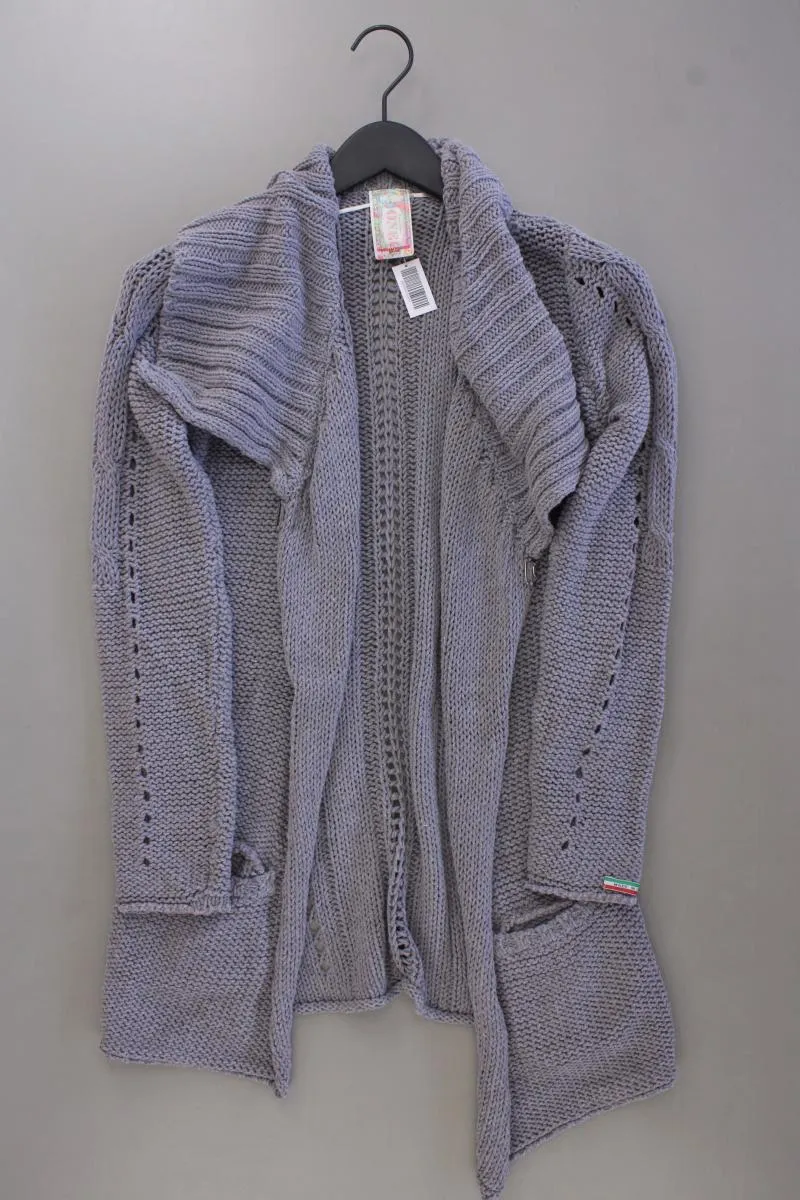 Frieda&Freddies Strickjacke Gr. 36 Langarm grau aus Baumwolle