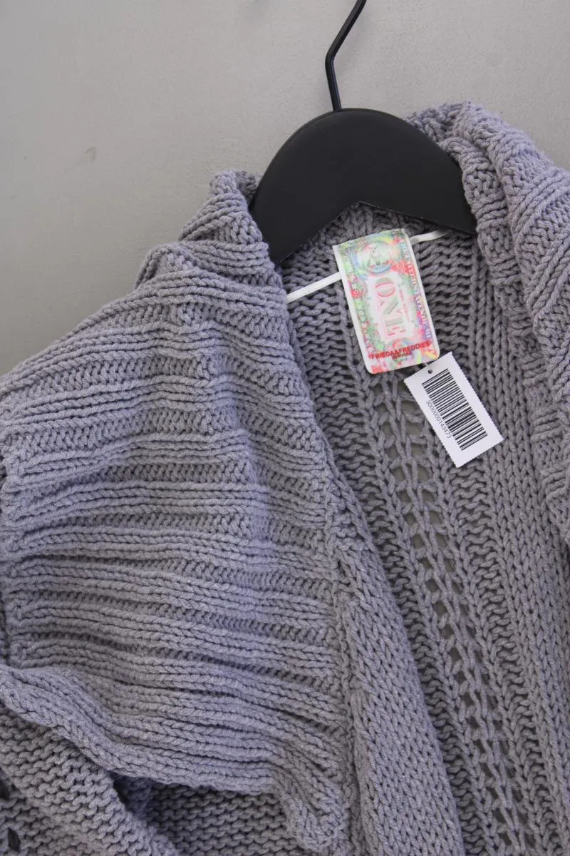 Frieda&Freddies Strickjacke Gr. 36 Langarm grau aus Baumwolle