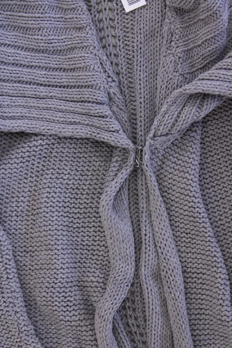 Frieda&Freddies Strickjacke Gr. 36 Langarm grau aus Baumwolle