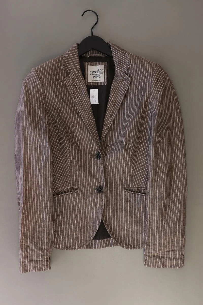 Esprit Longblazer Gr. 38 gestreift braun aus Baumwolle