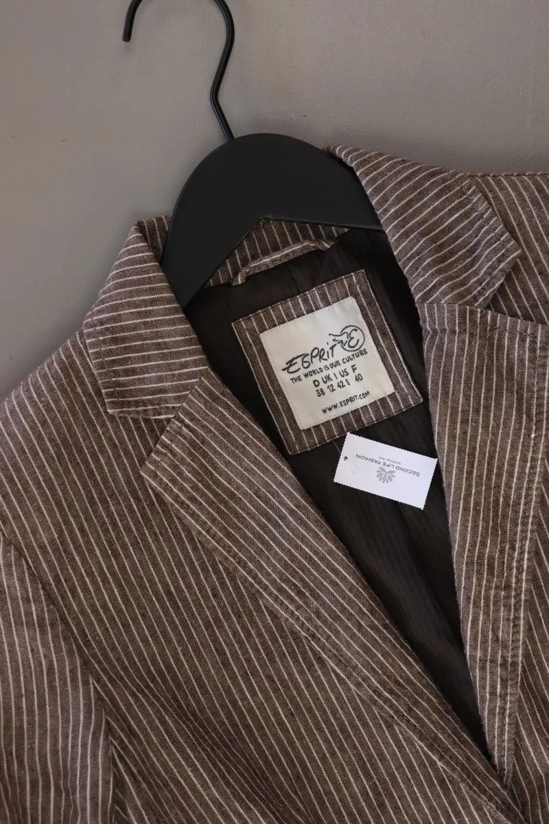 Esprit Longblazer Gr. 38 gestreift braun aus Baumwolle
