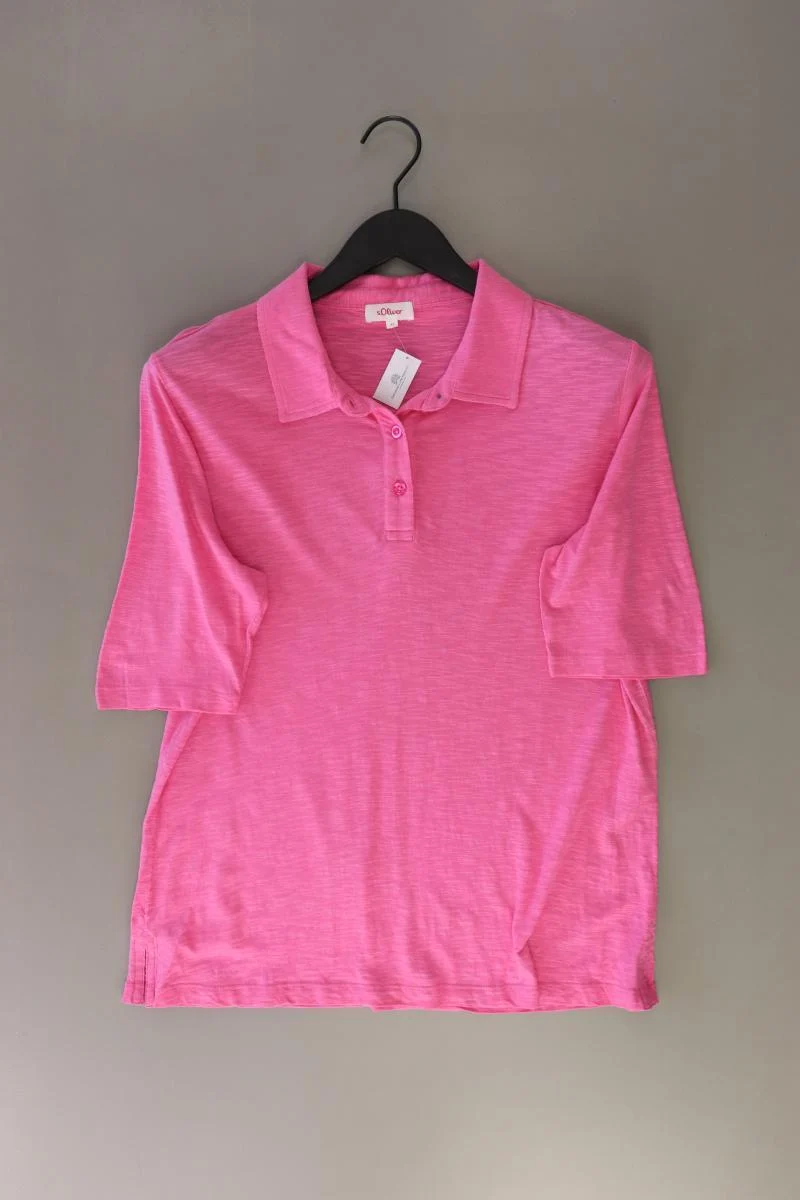 s.Oliver Poloshirt Gr. 42 Kurzarm pink aus Baumwolle