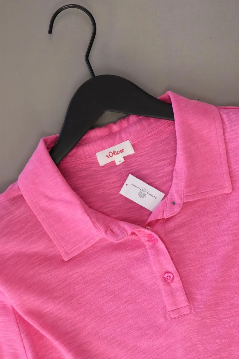 s.Oliver Poloshirt Gr. 42 Kurzarm pink aus Baumwolle