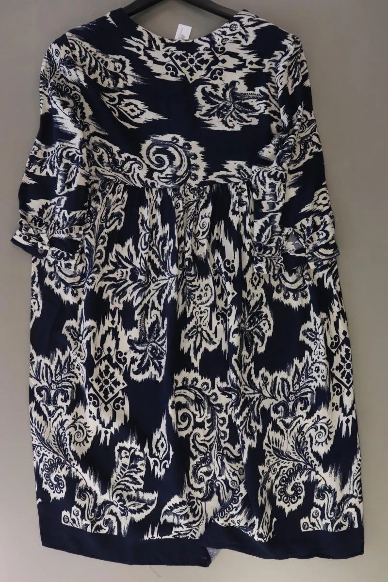 Milano Italy Midikleid Gr. 36 3/4 Ärmel blau aus Viskose