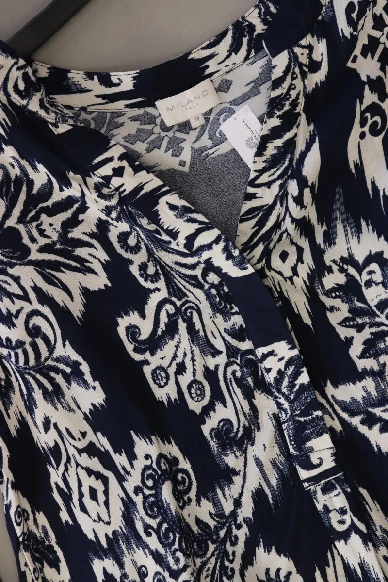 Milano Italy Midikleid Gr. 36 3/4 Ärmel blau aus Viskose