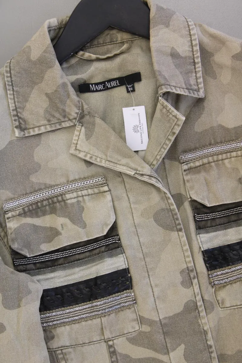 Marc Aurel Classic Jacke Gr. 36 camouflage olivgrün aus Baumwolle