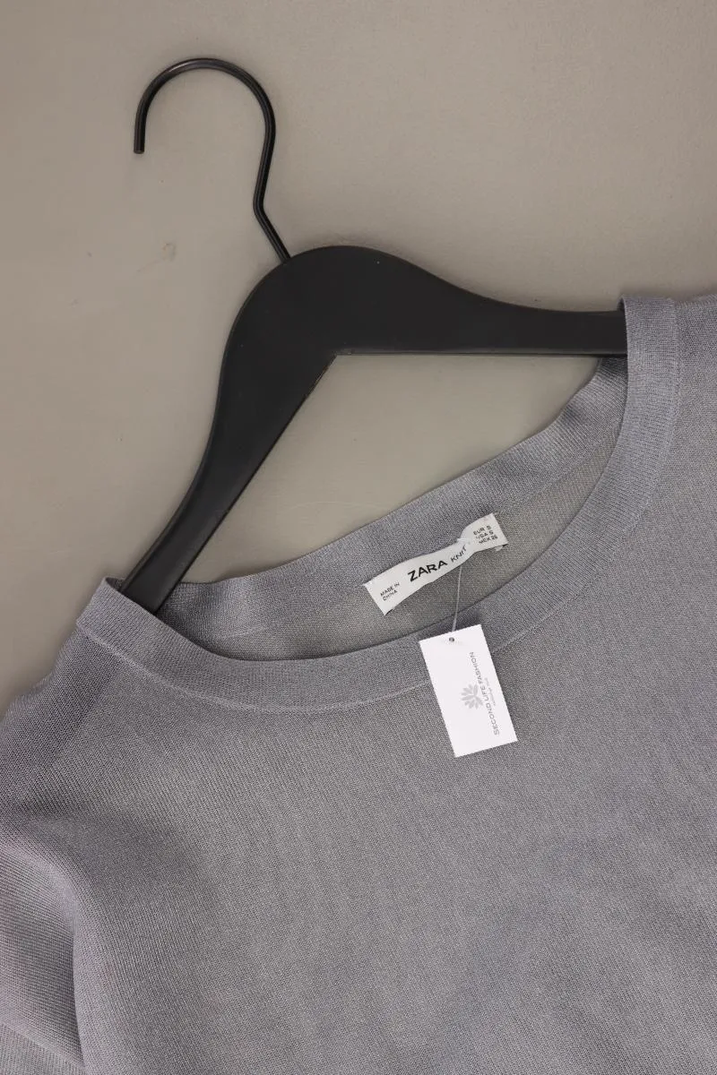 Zara T-Shirt Gr. S Kurzarm grau aus Polyester