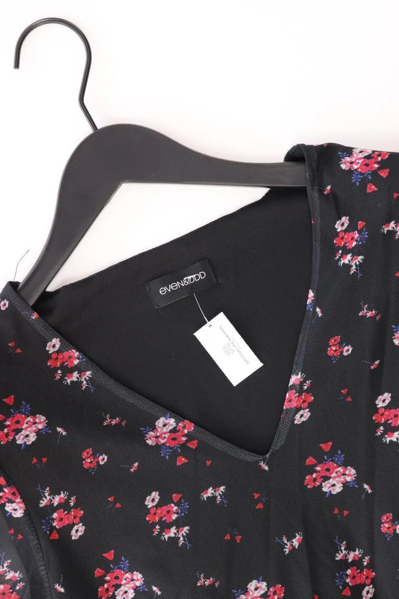 Even & Odd Chiffonkleid Gr. M mit Blumenmuster Langarm schwarz aus Polyester