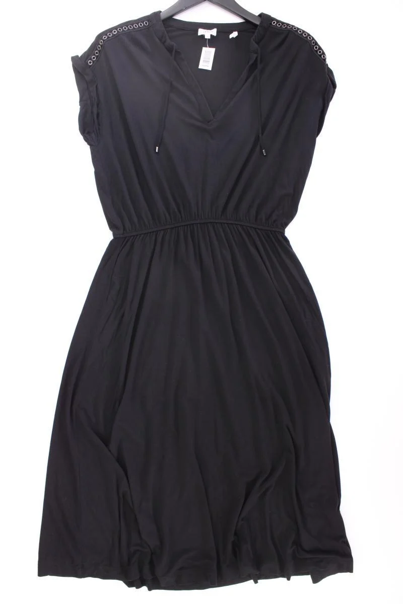 s.Oliver Jerseykleid Gr. 38 Kurzarm schwarz aus Viskose