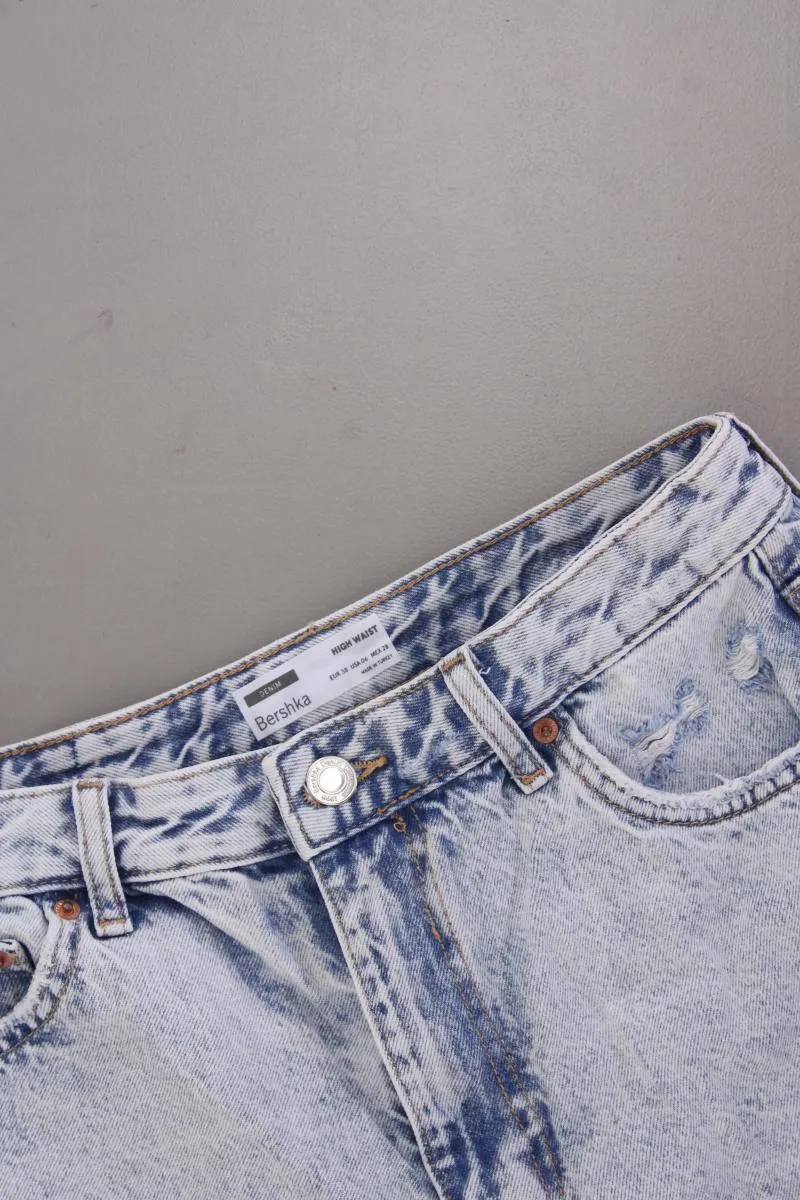 Bershka Hotpants Gr. 38 blau aus Baumwolle