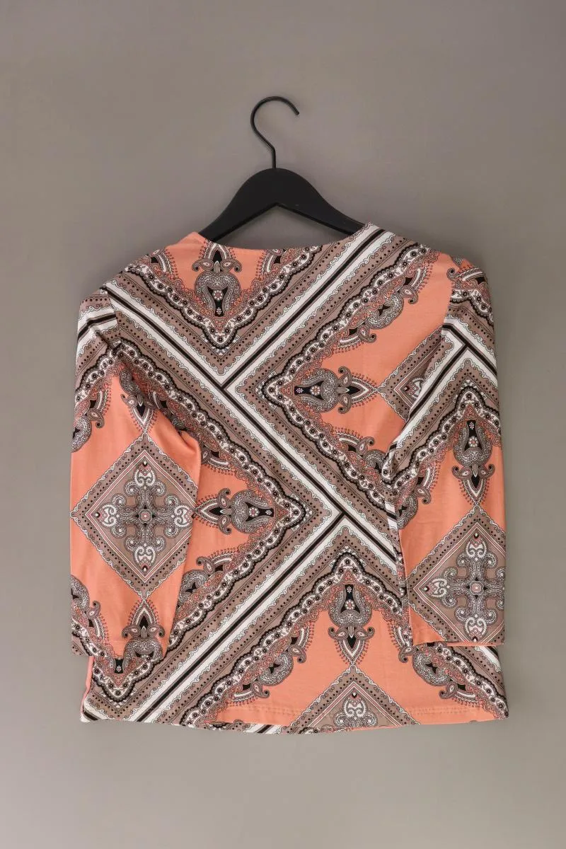Helena Vera Oversize Shirt Gr. 38 mit Paisleymuster 3/4 Ärmel orange aus Viskose