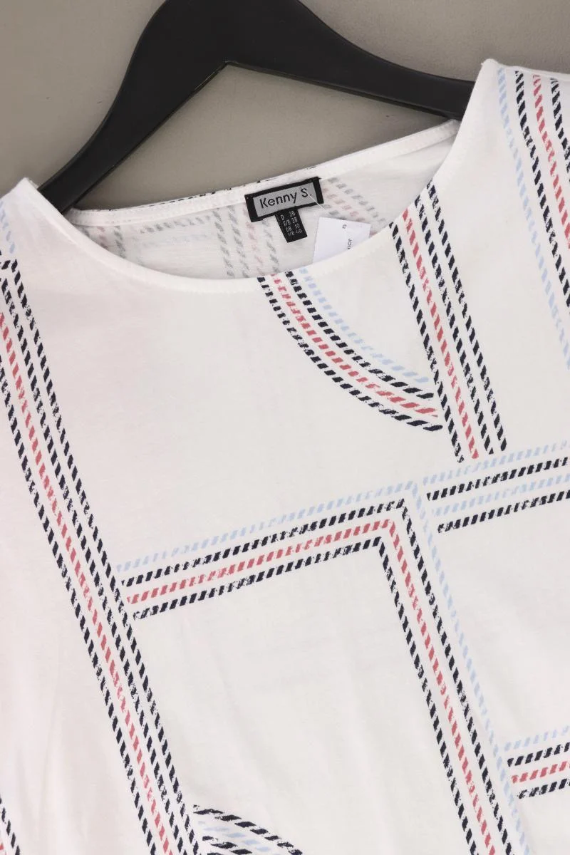 Kenny S. Printshirt Gr. 36 Kurzarm weiß aus Baumwolle