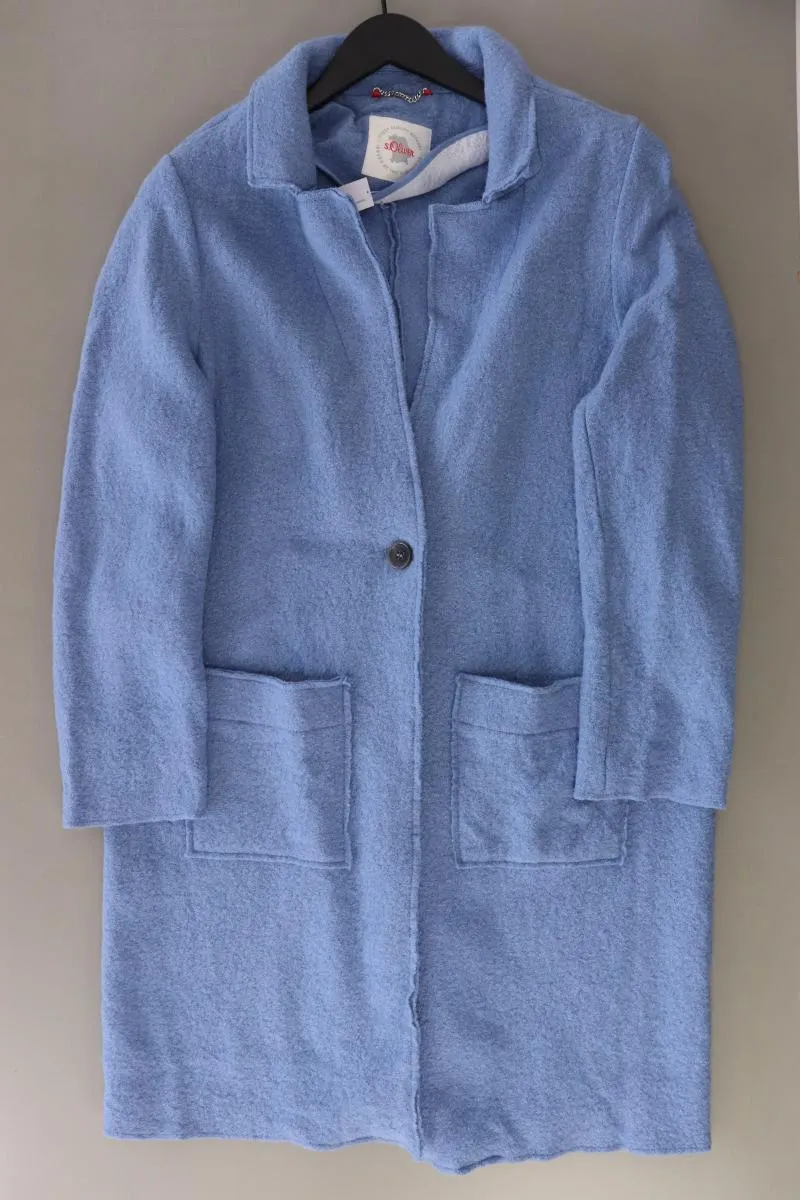 s.Oliver Regular Mantel Gr. 44 blau aus Viskose
