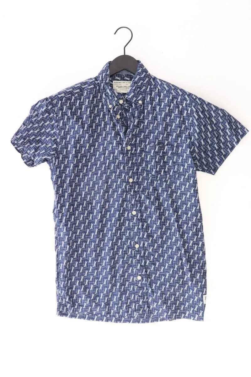 Jack & Jones Kurzarmhemd für Herren Gr. S blau aus Baumwolle