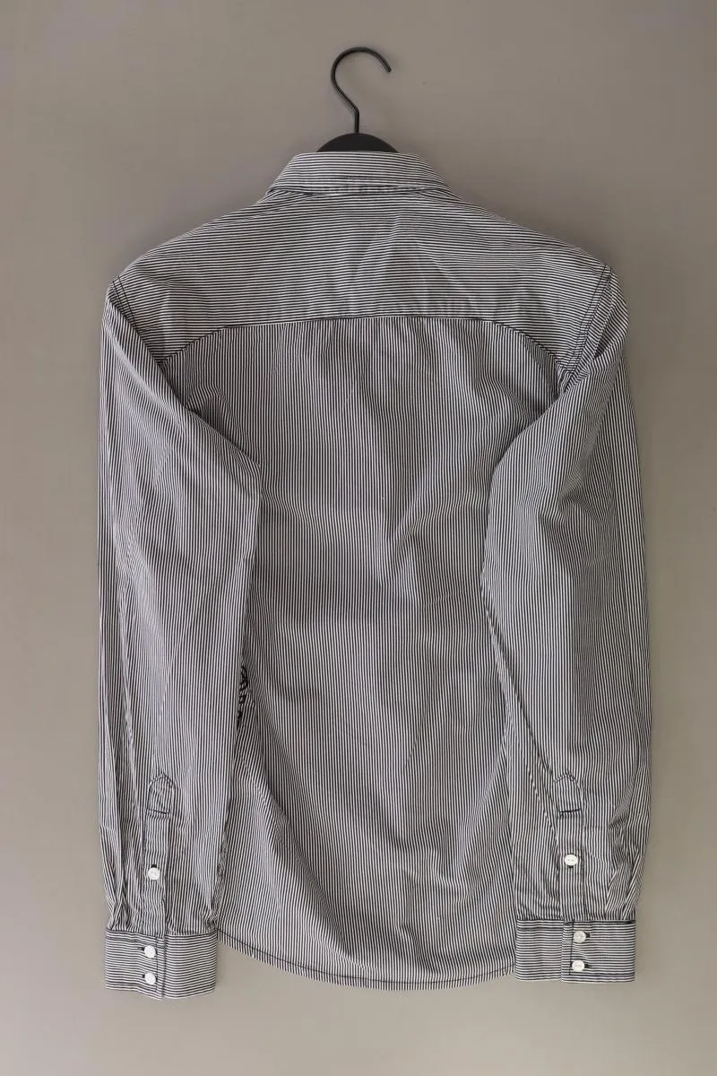 Jack & Jones Langarmhemd für Herren Gr. S gestreift grau aus Baumwolle