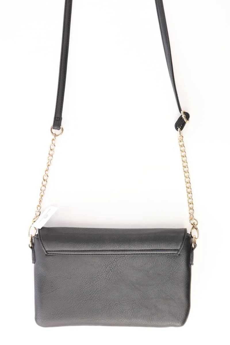 Deichmann Tasche schwarz aus Kunstleder