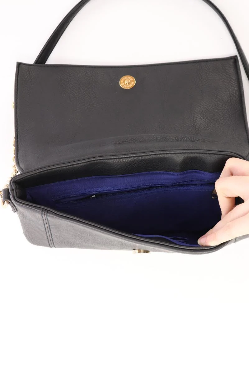 Deichmann Tasche schwarz aus Kunstleder