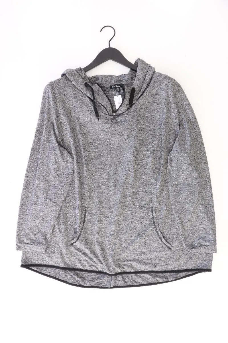 Ulla Popken Kapuzenshirt Gr. 50/52 Langarm grau aus Polyester