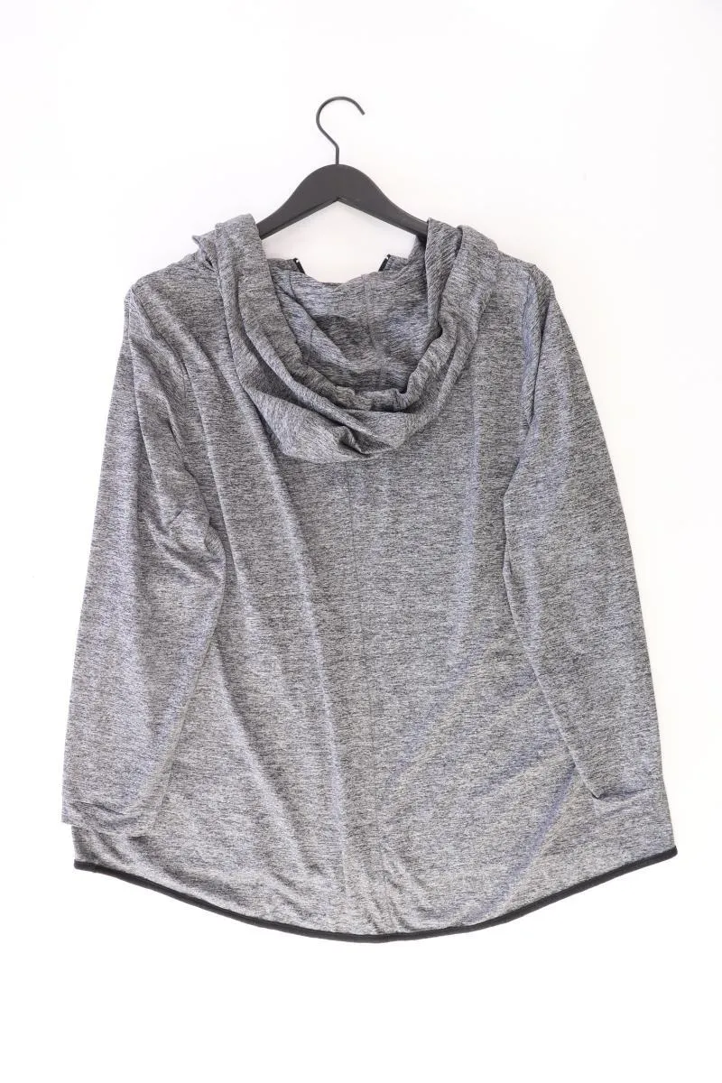 Ulla Popken Kapuzenshirt Gr. 50/52 Langarm grau aus Polyester