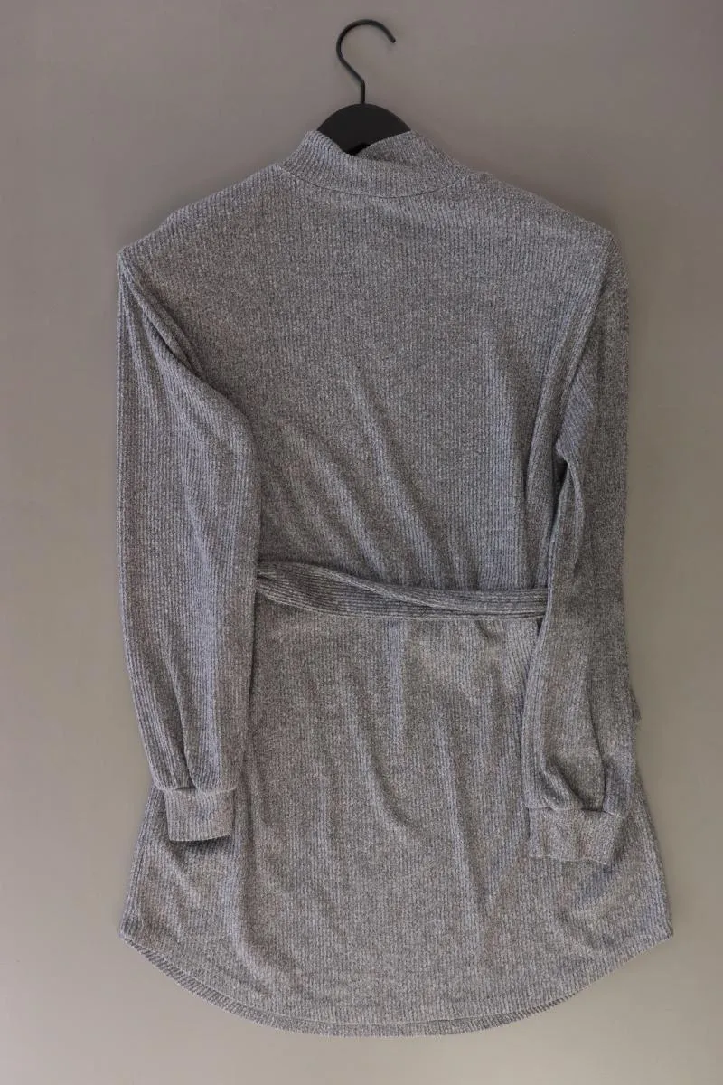 Topshop Langarmkleid Gr. 34 mit Gürtel grau aus Viskose