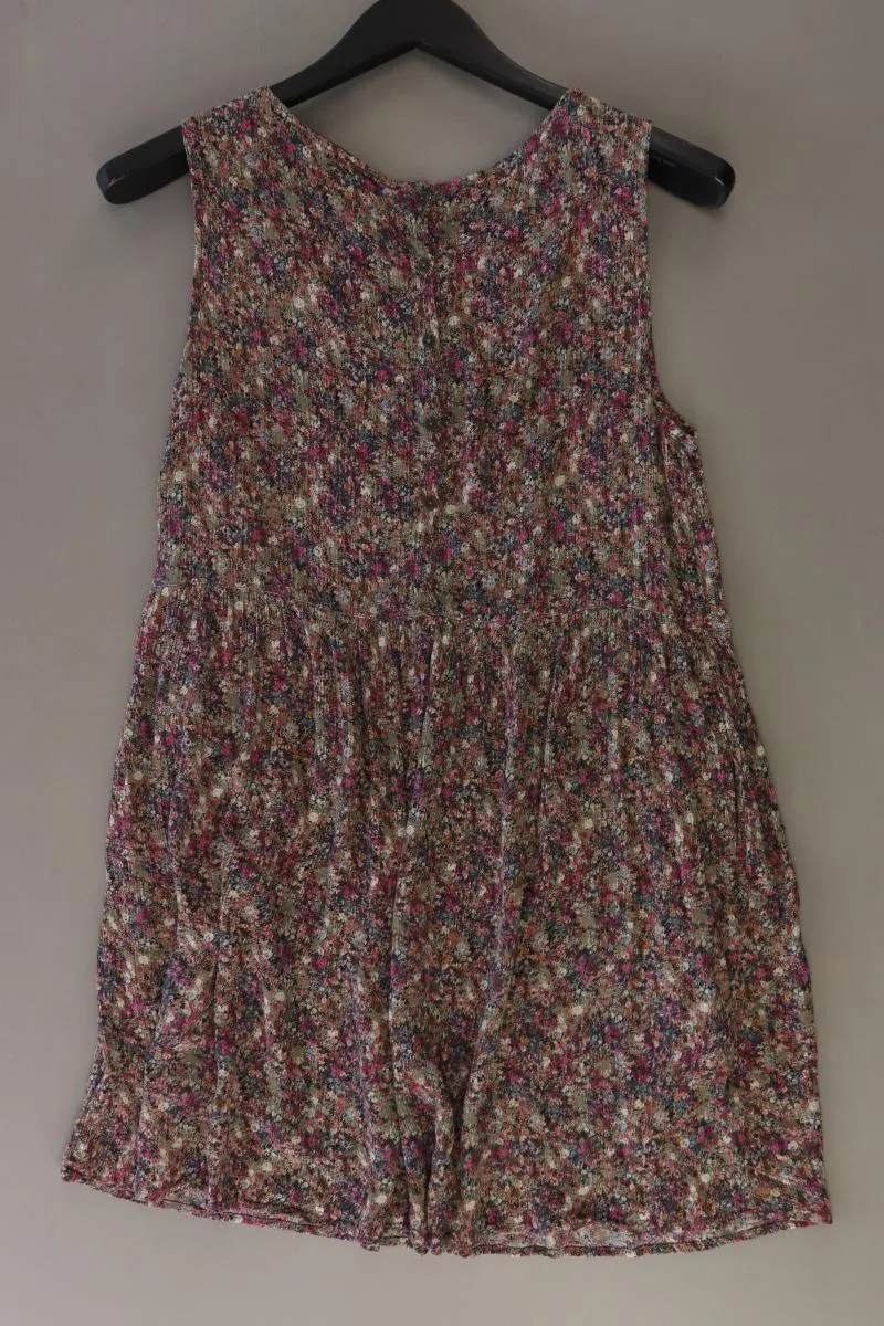 Mango Midikleid Gr. XS mit Blumenmuster Ärmellos mehrfarbig aus Viskose