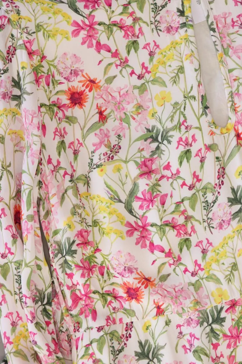Scotch & Soda Langarmkleid Gr. M mit Blumenmuster mehrfarbig