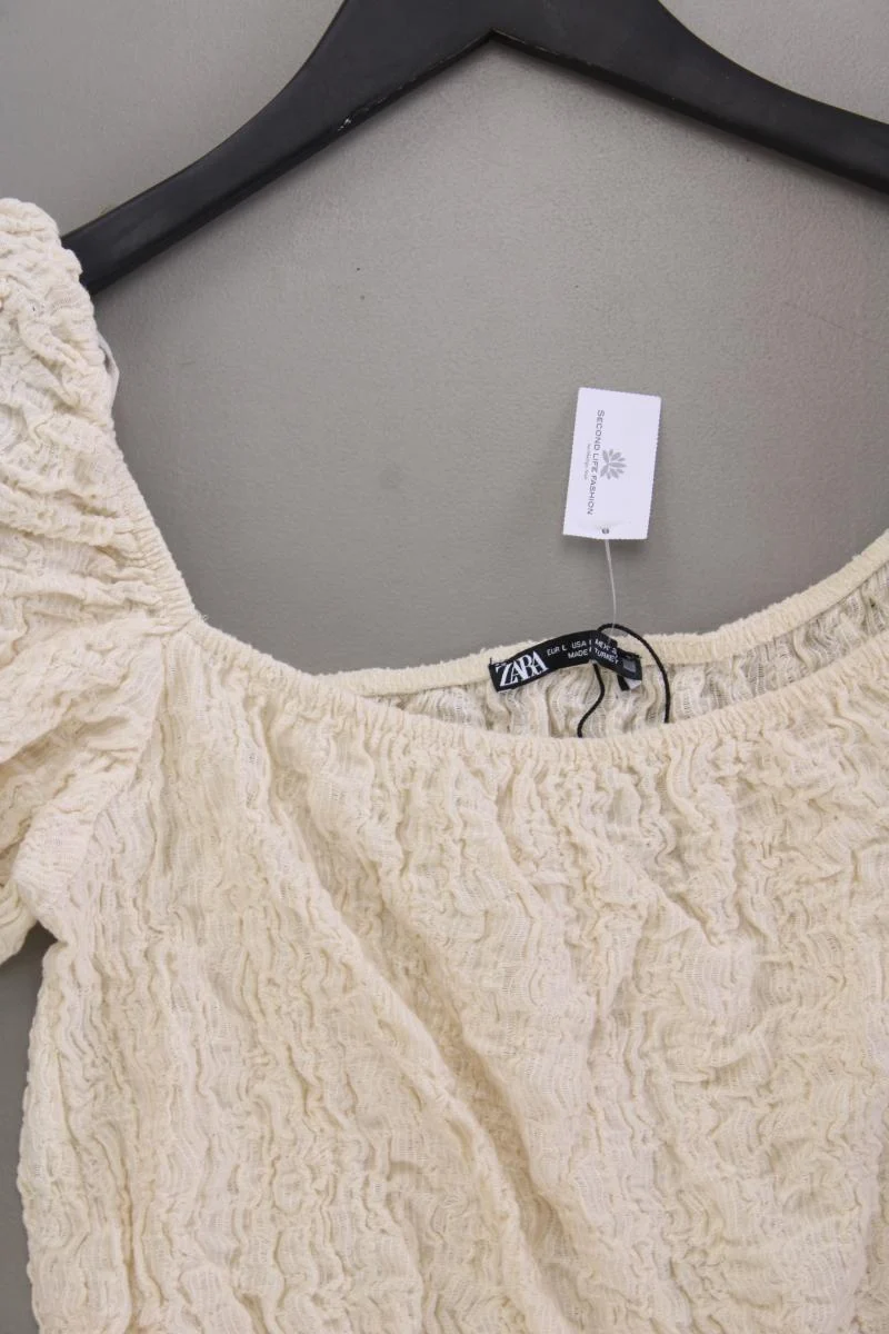 Zara Crop Top Gr. L creme