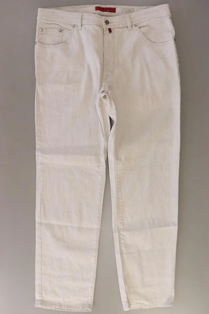 Pierre Cardin Straight Jeans für Herren Gr. Kurzgröße 27 creme aus Leinen