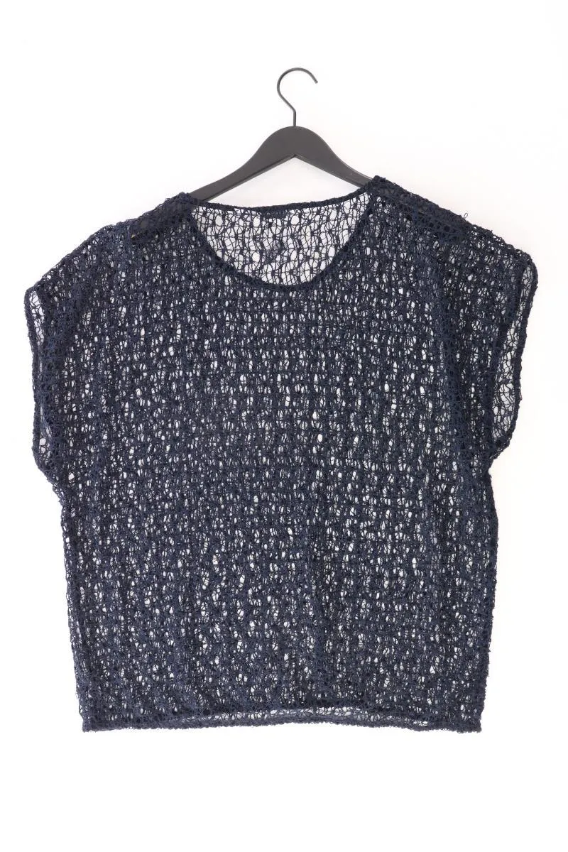 Gina Laura Häkelshirt Gr. XXL Kurzarm blau aus Polyester