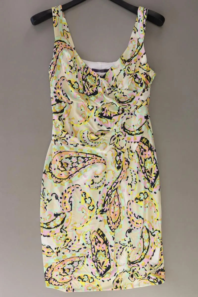 Laurèl Trägerkleid Gr. 40 mit Paisleymuster gelb aus Viskose