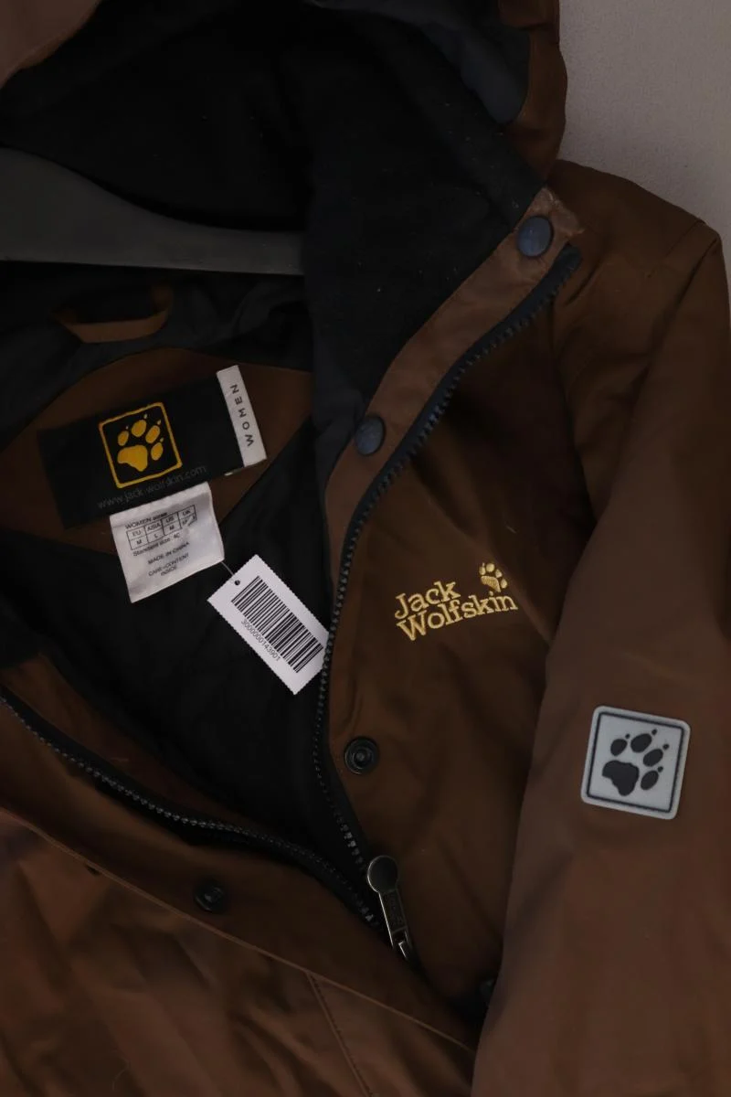 Jack Wolfskin Kapuzenjacke Gr. M braun aus Polyester
