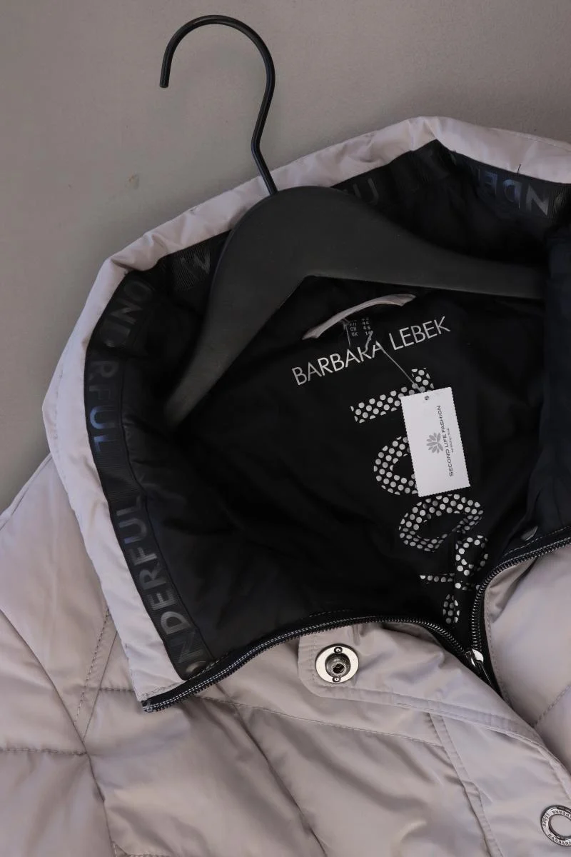 BARBARA LEBEK Winterjacke Gr. 40 grau aus Polyester