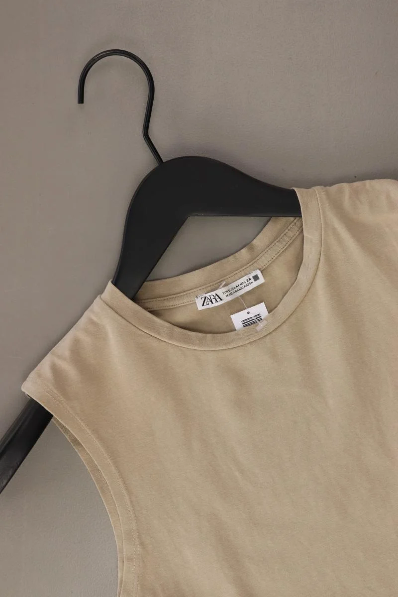 Zara Crop Top Gr. M braun aus Baumwolle