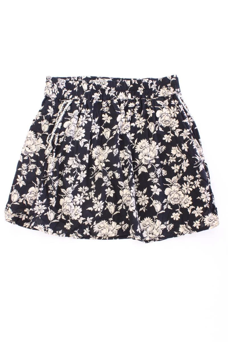 Maison Scotch Rock Gr. 38 mit Blumenmuster schwarz aus Baumwolle