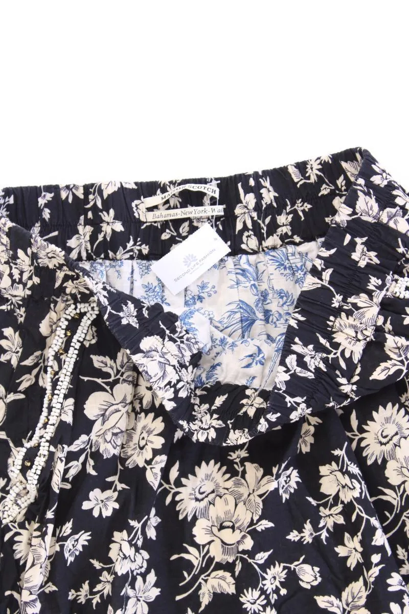 Maison Scotch Rock Gr. 38 mit Blumenmuster schwarz aus Baumwolle